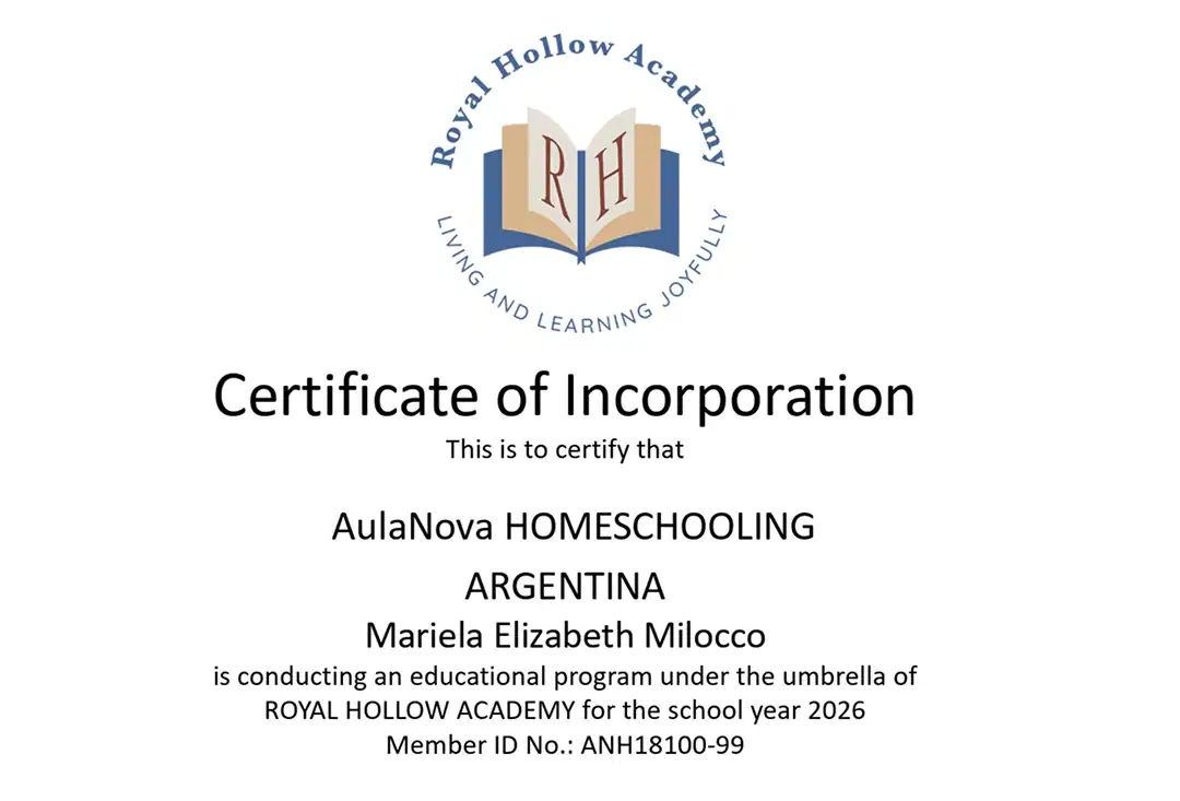 Certificado de reconocimiento — Royal Hollow Academy